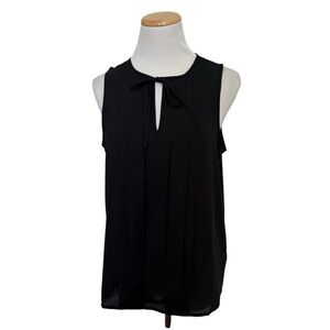 J Crew Sleeveless Tie Neck Top